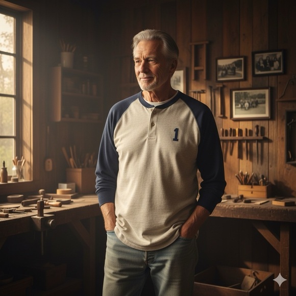 Vintage Wilson Uniform Baseball Henley Shirt Navy Gray #1 - Picture 12 of 12